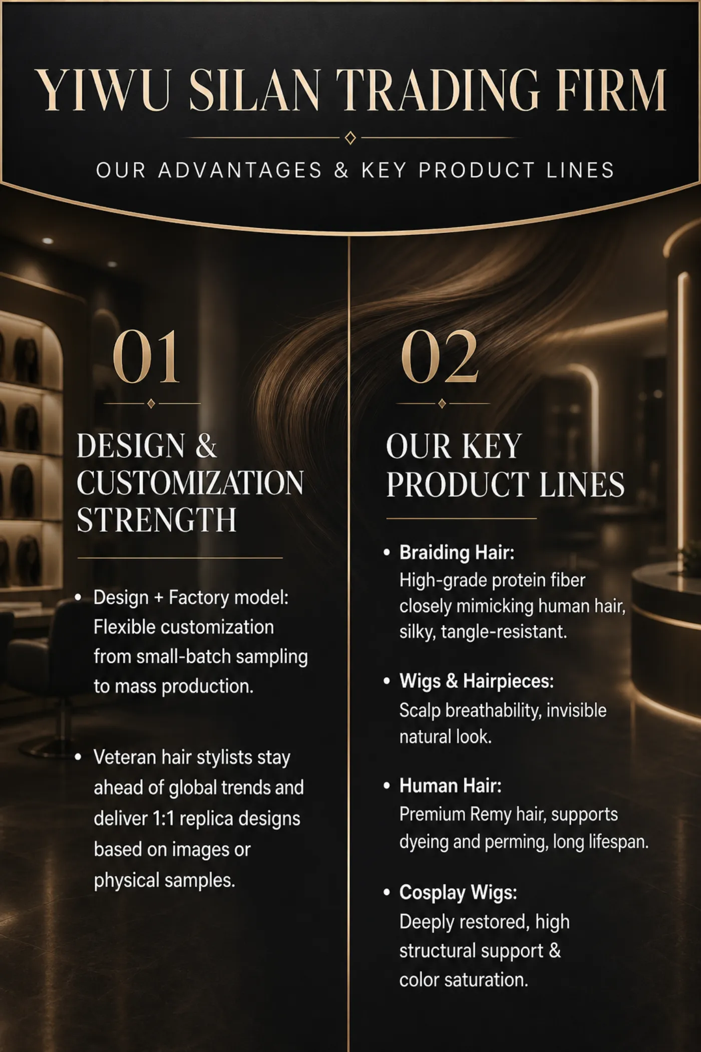 Design and customisation strength, and our key lines