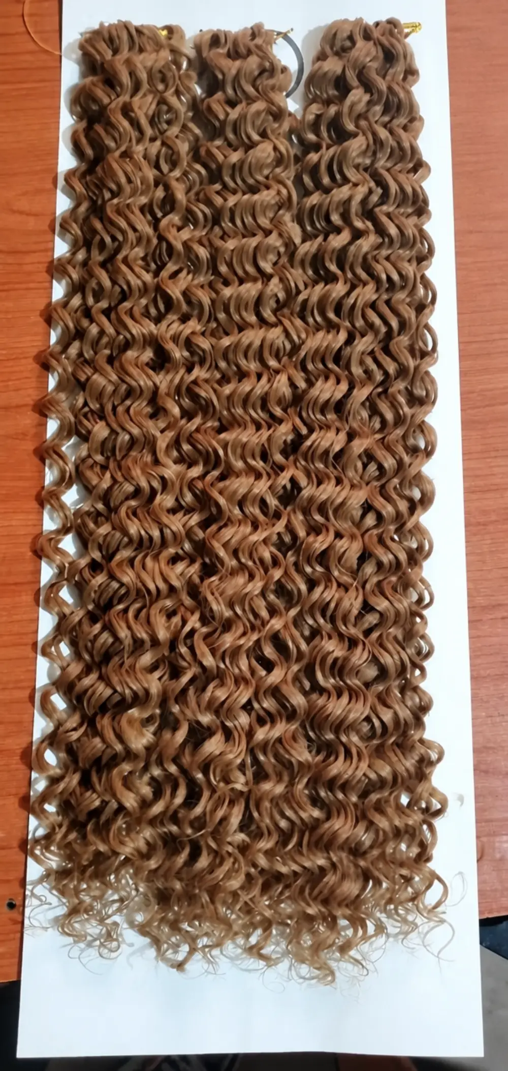 Premium Braiding Hair Light Brown Tight Spiral Curls view 1