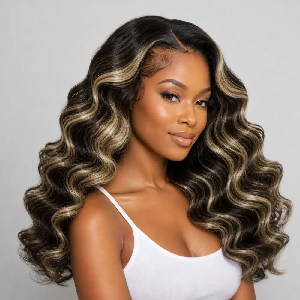 Elite Body Wave Piano Color Black Gold