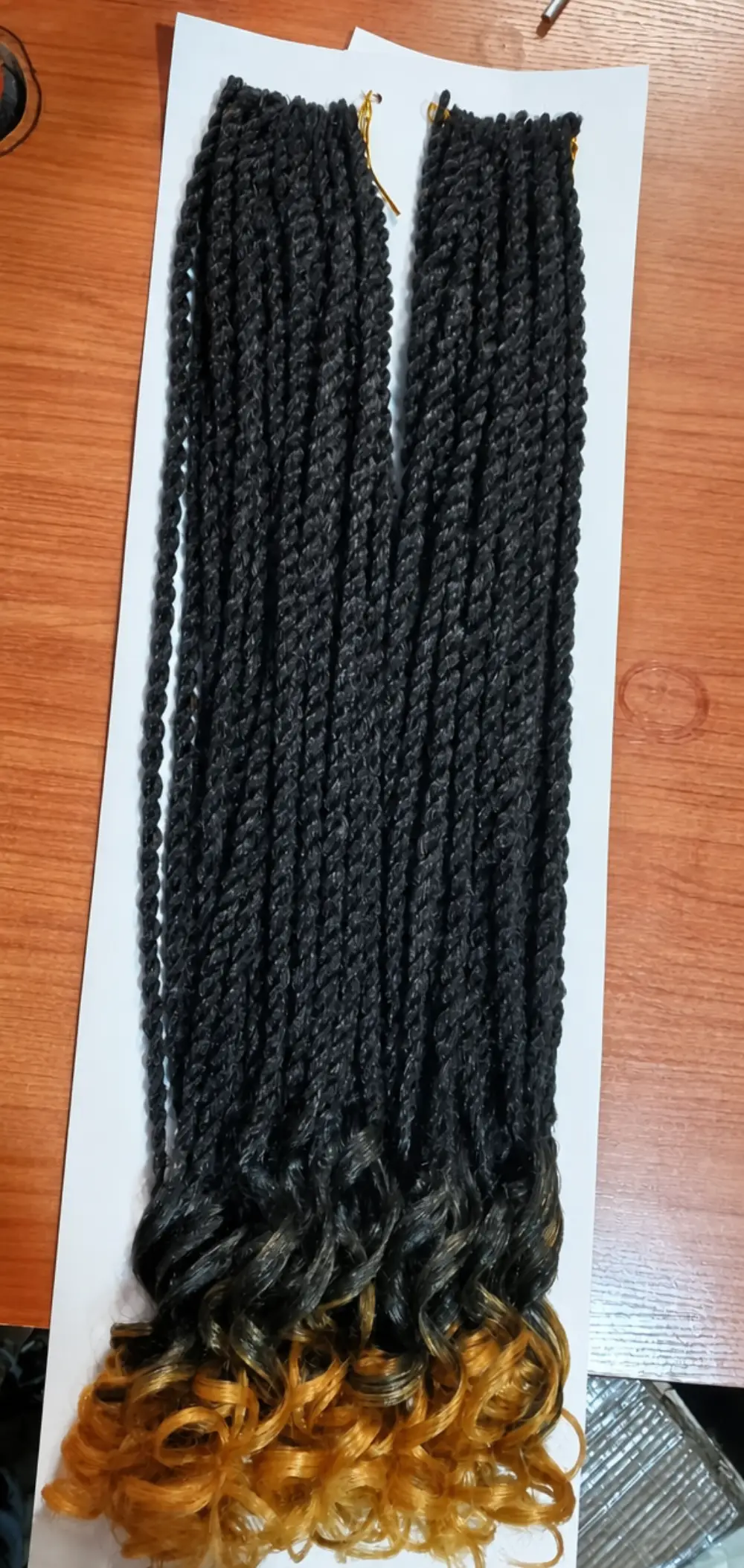 Sun Glow Crochet Twists Ombre Black to Orange view 1