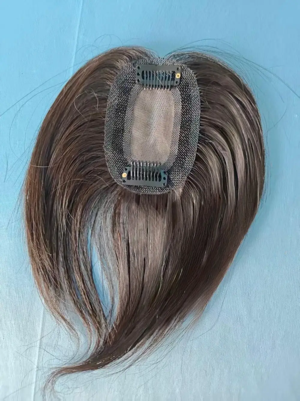Mini Mono Human Hair Topper Medium Brown