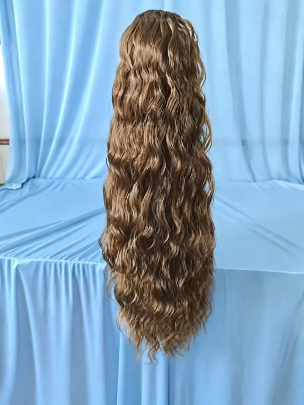 Water Wave Wig Brown Blonde Highlight Blend 24"